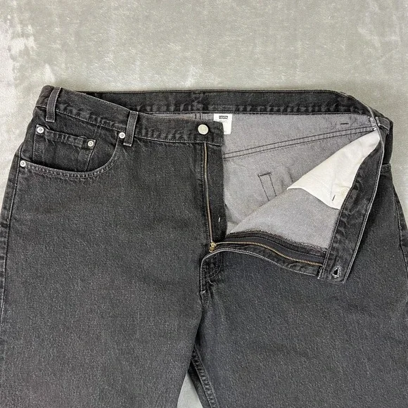 Vintage Levis Lot 53 Jeans Mens 42x30 Black Selvedge Straight Leg Relaxed 90s